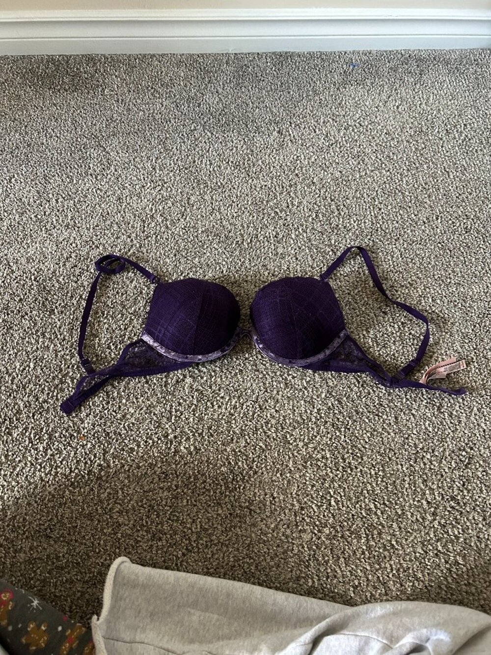 Victoria’s Secret — purple push-up lace bra